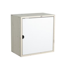 DIY 特大門式空間箱, 水洗木紋 + 白色, 1個