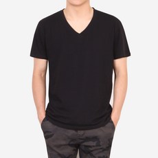 STARTORY 素色V領寬鬆短袖T恤