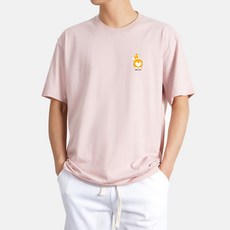 STARTORY 男款休閒短袖上衣, 獨立粉紅色