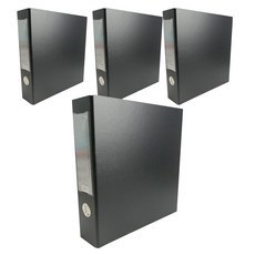 ECO Chungwoon Color Collector D 環活頁夾 3 孔 7cm, 黑色, 4個