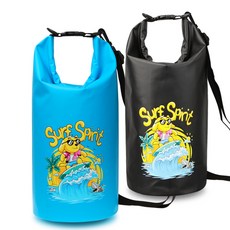 LIVBLUE 防水包 10L x 2件組, 岩石黑, 聖托里尼藍