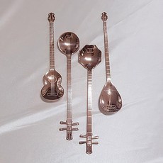 彩虹城堡甜點湯匙 4種組, 鍍銅（A型）, 1套