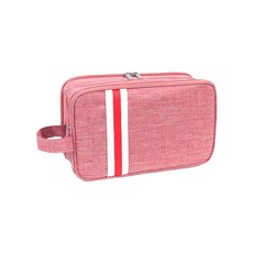 앤티스 옥스포드 스트라이프 이중레이어 목욕가방 대형, 1개, 핑크