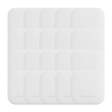 方形簡約門後防撞墊, 20入, 白色