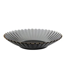 美麗的空間金色邊框花朵盤子 L 24cm, 單色, 1個