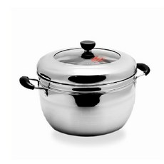 QUEEN SENSE IH感應雙層不鏽鋼雙耳湯鍋, 20厘米, 1個