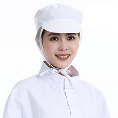 Market A 網狀髮帽 固定帶 工作帽, 白色, 3個