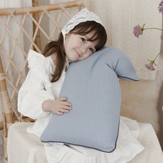 ahtty blanc 三層紗兒童枕頭, 天空藍