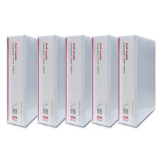 辦公室和工廠透明 D 環活頁夾 3 孔 A4 5cm, 混色, 5個