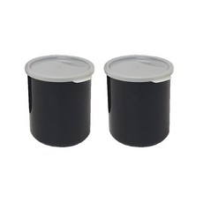 HoReCa 圓形冰箱食品收納盒 M號 黑色, 1件, 2個