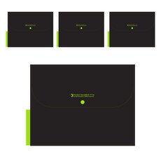 ECO Chungwoon 3層文件夾, 黑色, 4個