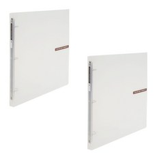 Eco-Clean 彩色芯片透明 O 型圈活頁夾 3 孔 A4 2.9cm, 透明, 2個