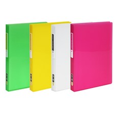 ECO Chungwoon 彩色芯片透明文件夾 A5 40張, 隨機出貨, 4個