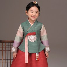 더예한복 340 녹의담비 여아한복