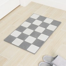 RYNEK 格子圖案矽藻土地墊, 混色