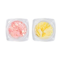 새콤달콤 자개 네일 글리터 2종 세트, 레몬, 핑크, 1개