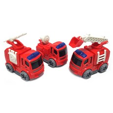 미니 소방 트럭 장난감 3종 세트, 혼합색상, 1개