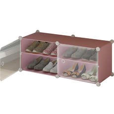 Gapang 塑料雙層床下縫隙儲物粉色 R, 1個