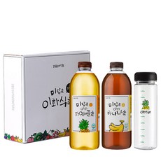 Midam Eun梨花鳳梨醋1000ml+香蕉醋1000ml+瓶裝500ml套組, 1套