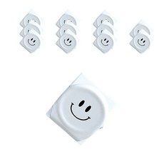 마켓비 KLADI 스마일 자석클립, 화이트, 12개