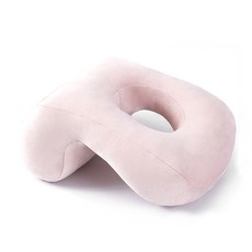 I Love Home辦公室圓孔午睡枕, 桃粉色
