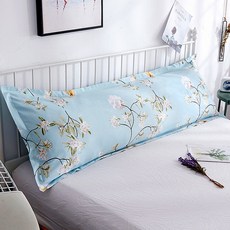 插畫風長形枕頭套, 白色的花