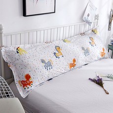 알럽홈 일러스트패턴 사각 바디필로우 커버, 말