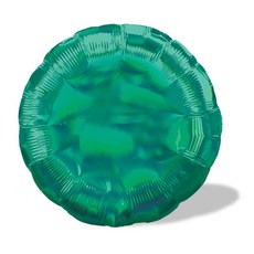 anagram 圓形銀箔幻彩氣球 45cm, 綠色, 5個
