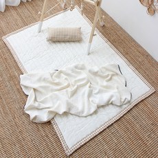 아기 양면 침대패드, 베이지, 1개