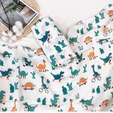 럭셔리베이비 뱀부면 아기 여름 블랭킷, 공룡