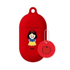 9C9C 곤쥬 갤럭시 버즈 젤리 케이스 + 원형 키링, 사과 곤쥬, 1개