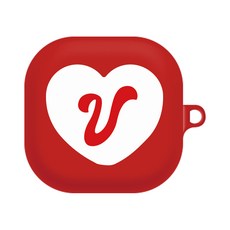 Galaxy Buds Live/Buds 2圖案設計果凍耳機保護殼, 單一商品, 207號 字母V款(紅色)
