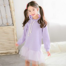 Kids Recipe 女童紗紗連帽洋裝