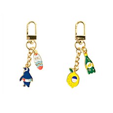 ICONIC 瑪麗鑰匙圈 2 件套, 單品, 企鵝，檸檬