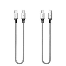ITS LIFE 坎昆 USB C to C 高速充電線 60W PD 2m, 灰色, 2個