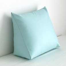 CASA VERDE 皮革三角靠墊, 藍蘇打