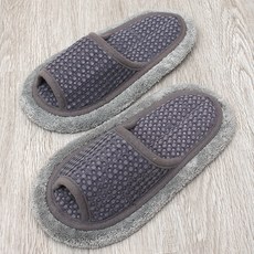 LKEY 可拆式純棉拖地清潔室內拖鞋 海軍藍, 1套