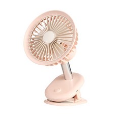 트라이코지 클립형 충전식 저소음 유모차 선풍기 H17-WH, 핑크, 1개