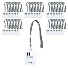 Morning Glory 可掛直式證件套, 灰色的, 50個