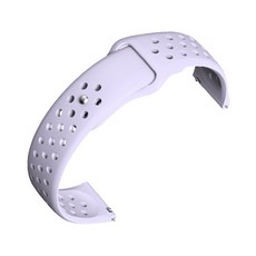 비쉐르 갤럭시 프론티어/기어S3/워치3/워치4클래식 22mm 펀칭라인 실리콘 밴드 스트랩 (45/46mm 호환 가능), 바이올렛, 1개