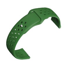 비쉐르 갤럭시 프론티어/기어S3/워치3/워치4클래식 22mm 펀칭라인 실리콘 밴드 스트랩 (45/46mm 호환 가능), 그린, 1개