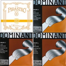 PIRASTRO 黃金E + Dominant ADG 小提琴弦套組 ball end, 單一商品, 混合色, 1個