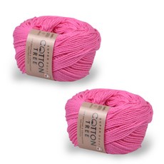 코튼트리 피마 코튼 100% 24수 뜨개실, 18 핑크, 2개