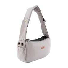 DOG-i 寵物純棉斜背包, 灰色, 1個