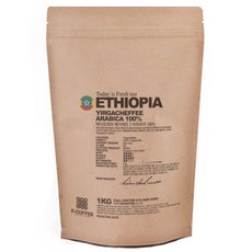X-COFFEE 衣索比亞耶加雪菲咖啡豆, 無研磨咖啡豆, 1kg, 1包
