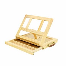 JS 全球 隨身型折疊松木抽屜畫架