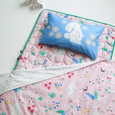 HIYOKO BABY 棉質雙面午睡被套 5入, 兔子款