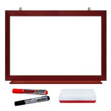 一般型白板 + 2種白板筆 + 雙面擦套組, 櫻桃木紋
