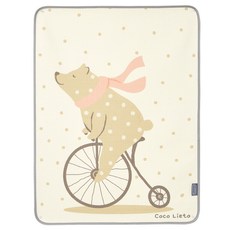 코코리에또 신생아 순면 방수요, 자전거곰, 1개