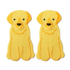 時尚風格刺繡布章, 黃金獵犬, 2個